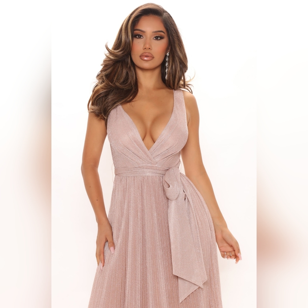 Fashion nova metallic dress